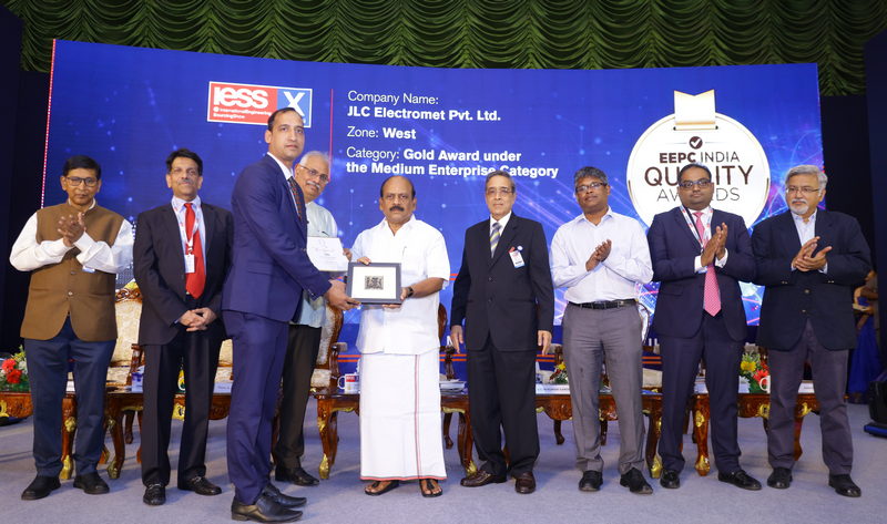 JLC Nickel Alloys recieves Gold Award in the 2nd Edition of EEPC India Quality Awards - Medium Enterprise Category