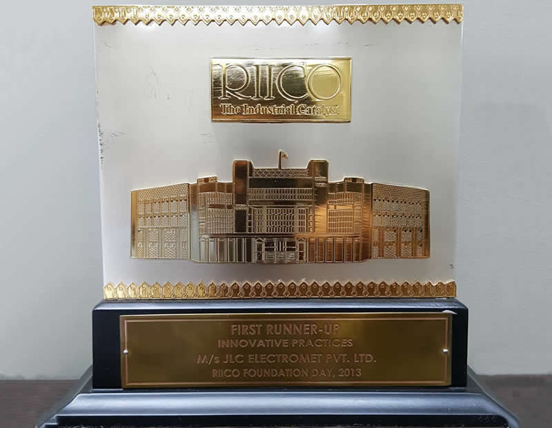 JLC Nicekl Alloys awarded the First Runner-up in Innovative Practices for Entrepreneurship on RIICO Foundation Day given By Rajasthan State Industrial Development and Investment Corporation (RIICO)